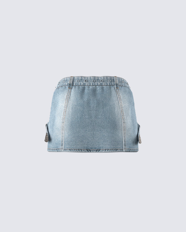 Finesse Eirene Denim Mini Skirt