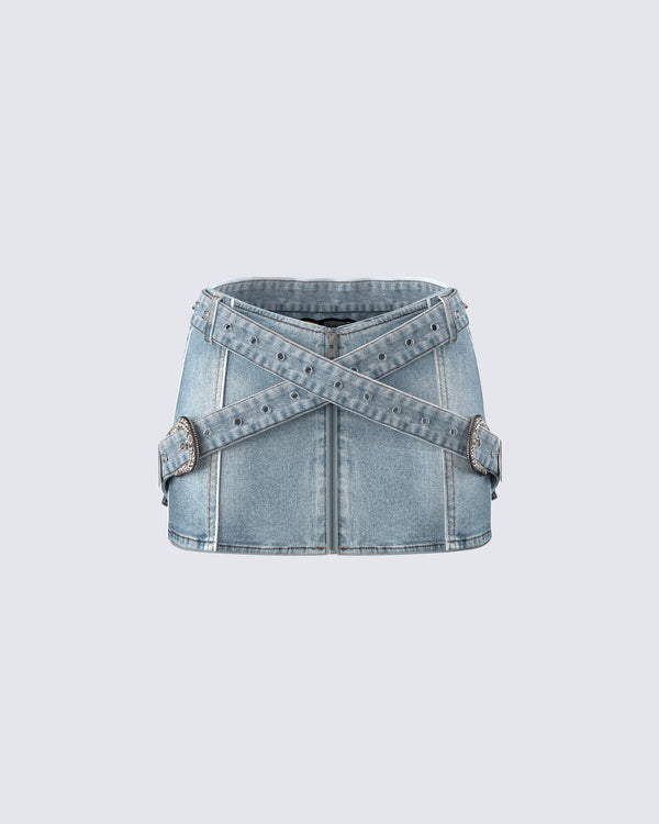 finesse Eirene Denim Mini Skirt