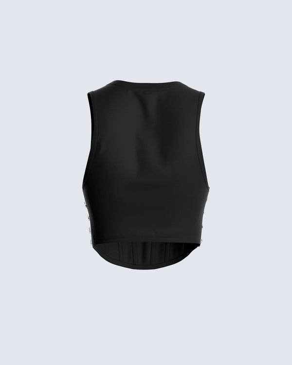 Finesse Eli Black Corset Top