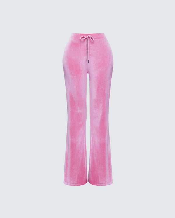 finesse Eliana Pink Flared Pant