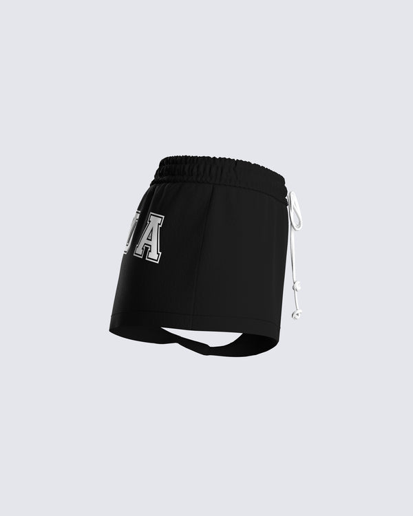 Finesse Elio Black Back Talk Short