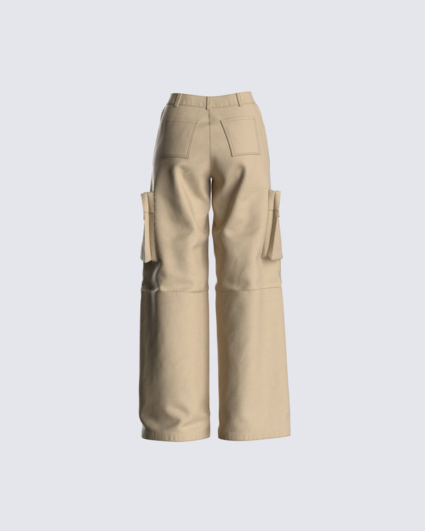 Finesse Ellis Tan Cargo Pant