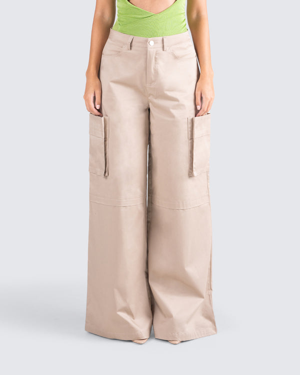 Finesse Ellis Tan Cargo Pant
