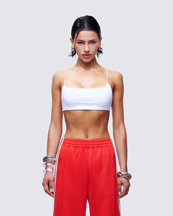 Finesse Elodie White Cropped Top