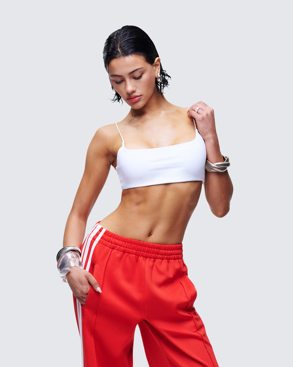 Finesse Elodie White Cropped Top