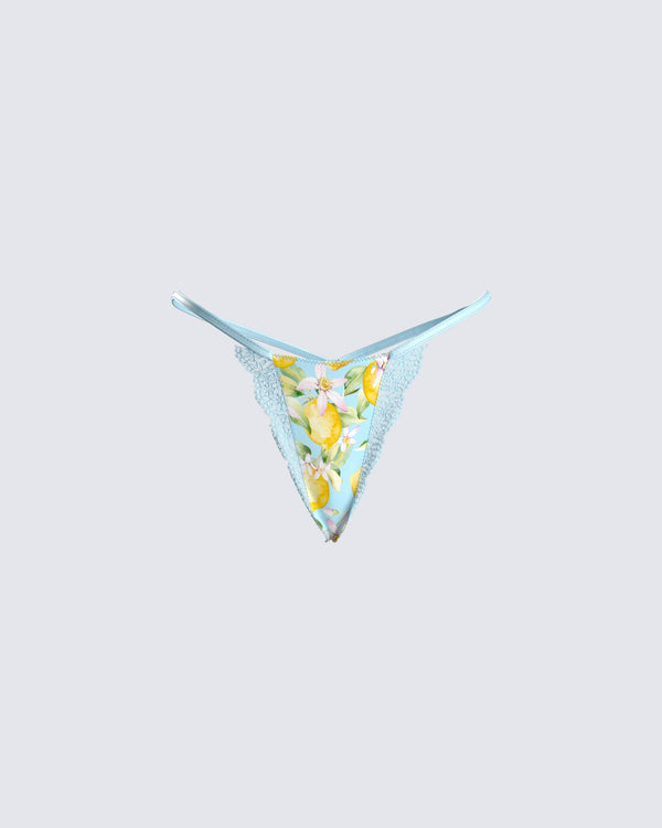 finesse Elvie Lemon Print Lace Panty