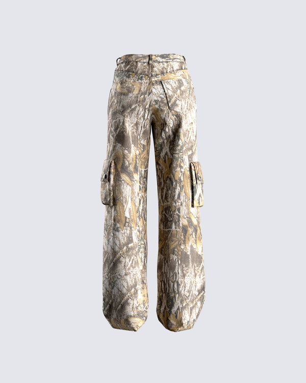 Finesse Ema Camo Twill Pocket Pant