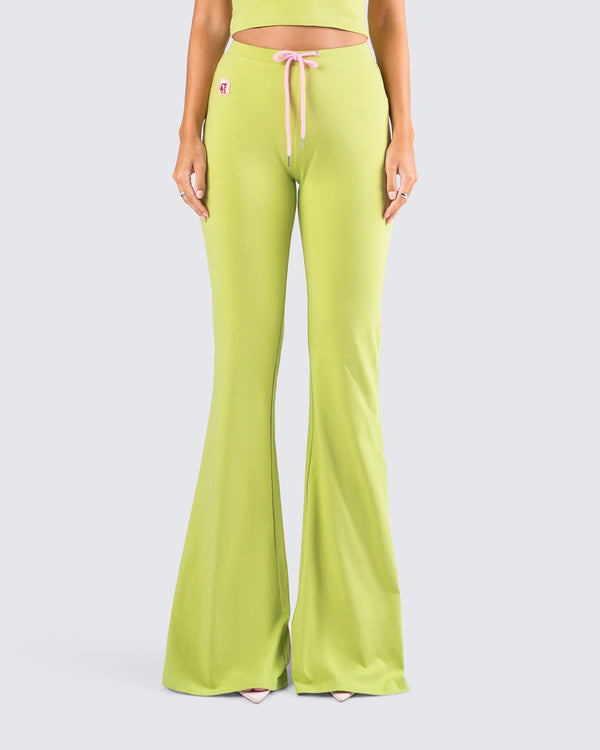 Finesse Emerson Green Flared Pant