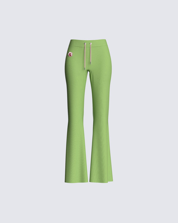 finesse Emerson Green Flared Pant