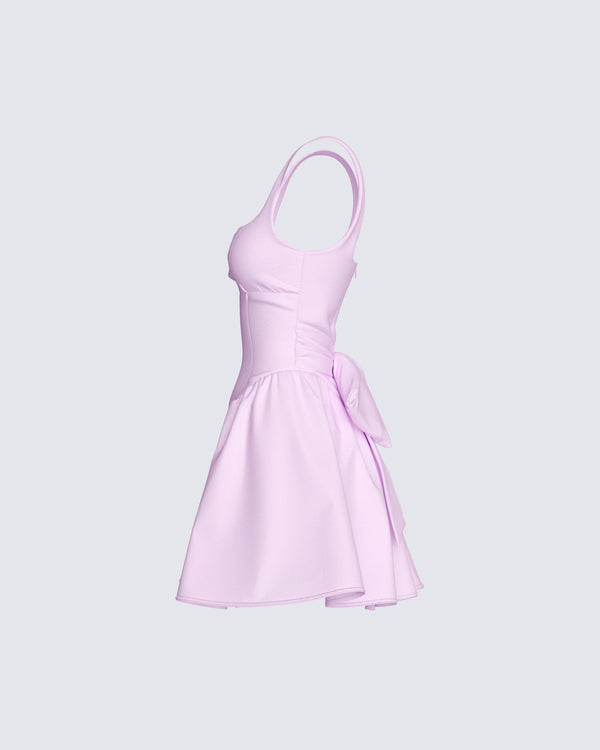 Finesse Emi Pink Bow Mini Dress