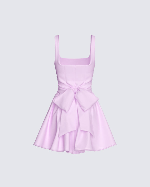Finesse Emi Pink Bow Mini Dress