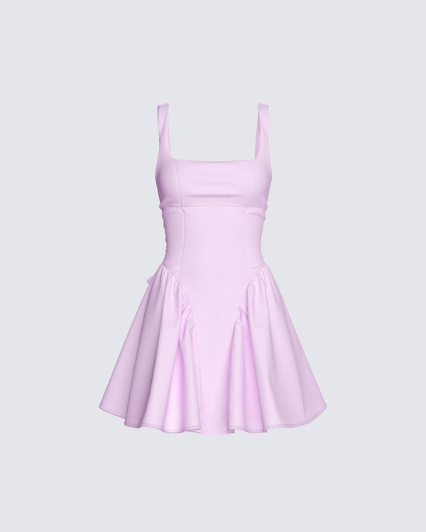 finesse Emi Pink Bow Mini Dress