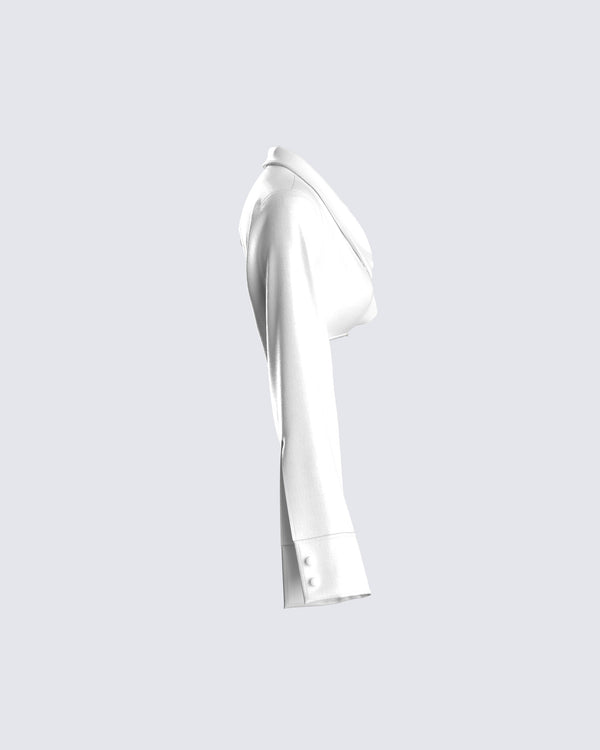 Finesse Emilia Ivory Cropped Top