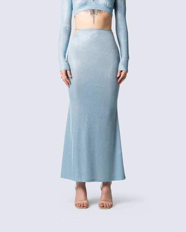 Finesse Erika Blue Maxi Skirt