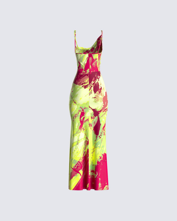 Finesse Everleigh Abstract Print Dress