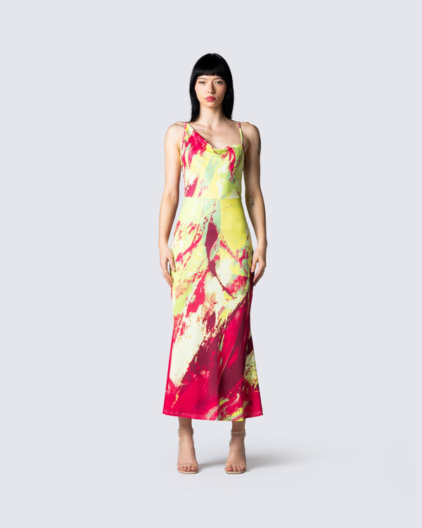 Finesse Everleigh Abstract Print Dress