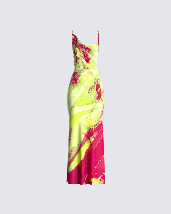 finesse Everleigh Abstract Print Dress