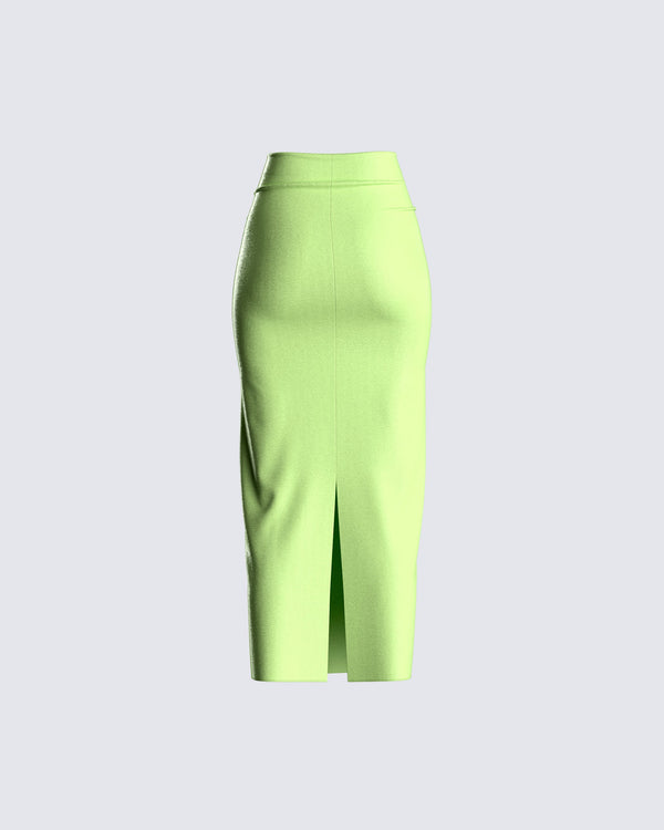Finesse Fallon Light Green Maxi Skirt