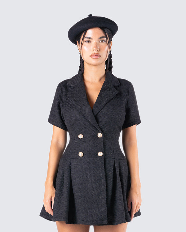 Finesse Felix Black Mini Dress