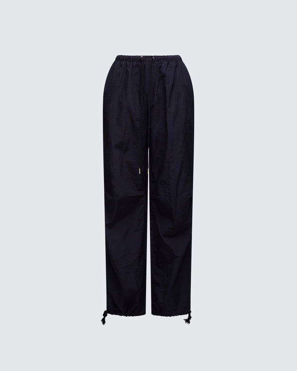finesse Finley Black Parachute Pant