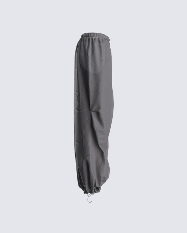 Finesse Finley Grey Parachute Pant