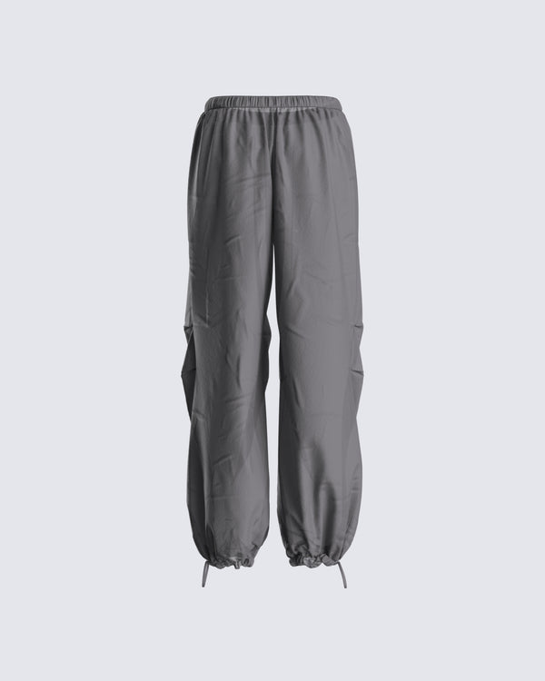Finesse Finley Grey Parachute Pant