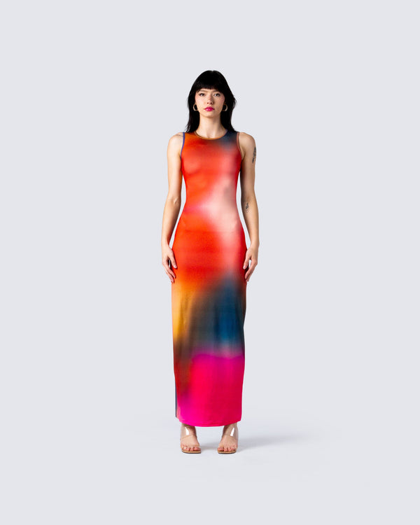 Finesse Finn Multi Print Maxi Dress