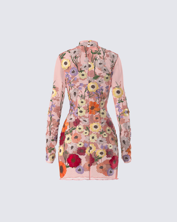 Finesse Flora Flower Mini Dress