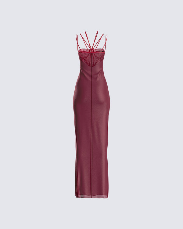 Finesse Greta Red Corset Gown