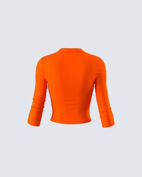 Finesse Hadleigh Orange Graphic Tee