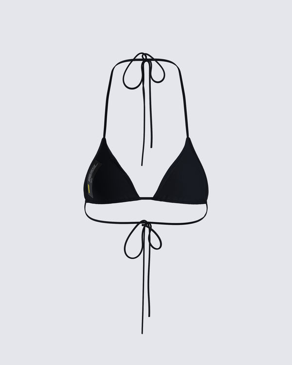 Finesse Halsey Black Triangle Bikini Top