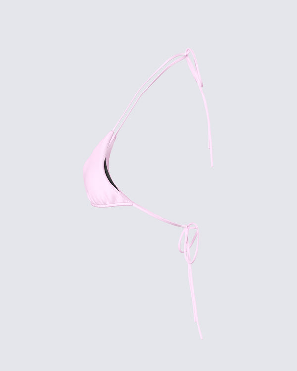 Finesse Halsey Pink Triangle Bikini Top