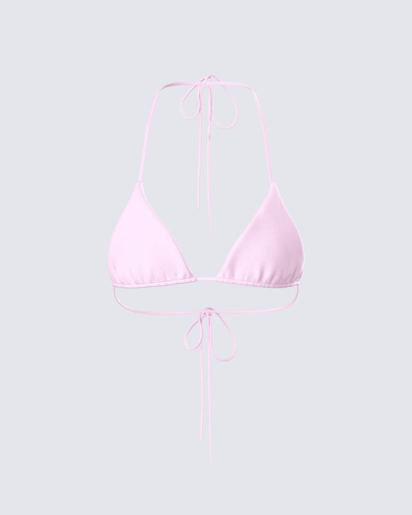 finesse Halsey Pink Triangle Bikini Top