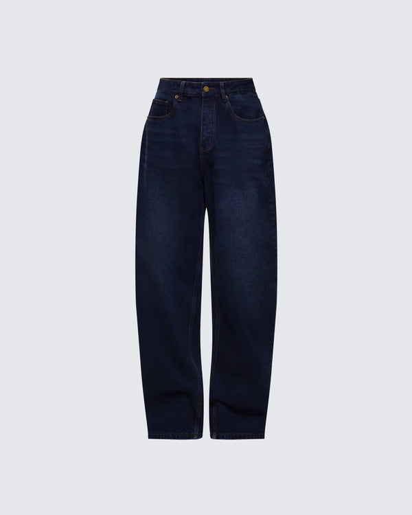 finesse Haylie Blue Denim Baggy Pant
