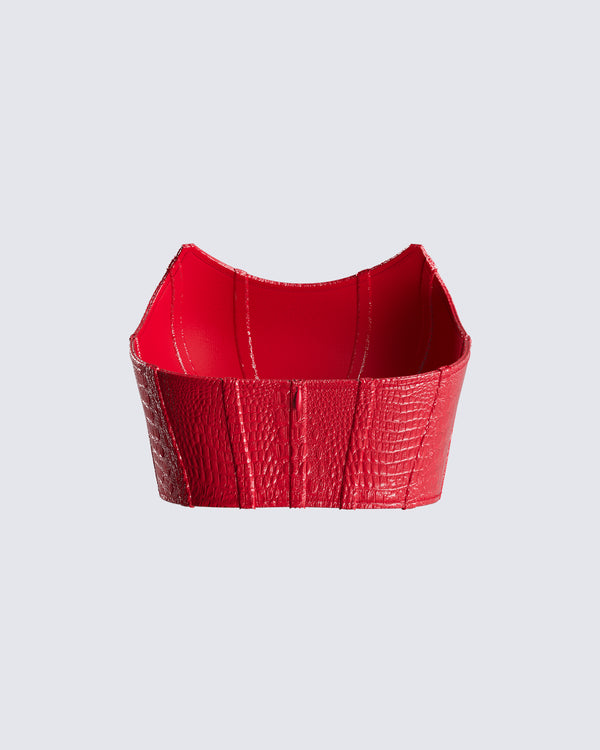 Finesse Helena Croc Corset Top