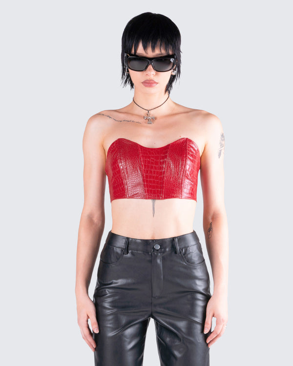 Finesse Helena Croc Corset Top