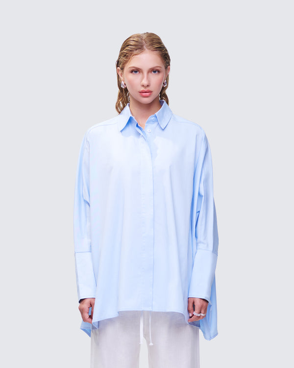 Finesse Hesper Blue Box Cut Shirt