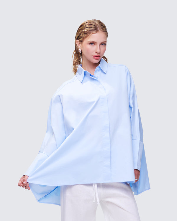 Finesse Hesper Blue Box Cut Shirt
