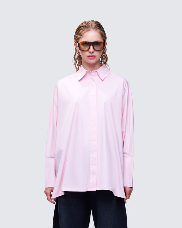 Finesse Hesper Pink Box Cut Shirt