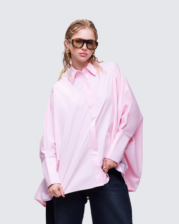 Finesse Hesper Pink Box Cut Shirt