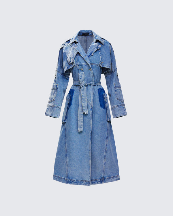 finesse Hestia Denim Trench Coat