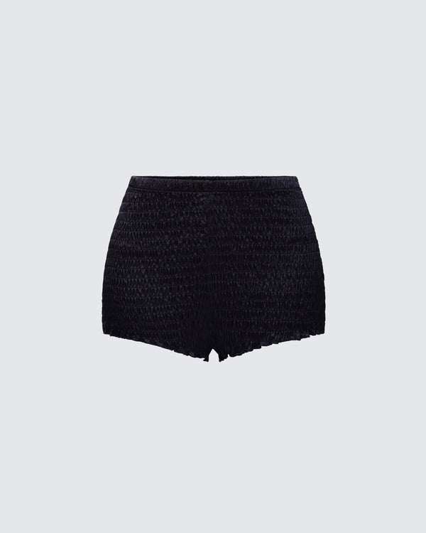 finesse Imelda Black High Waist Short