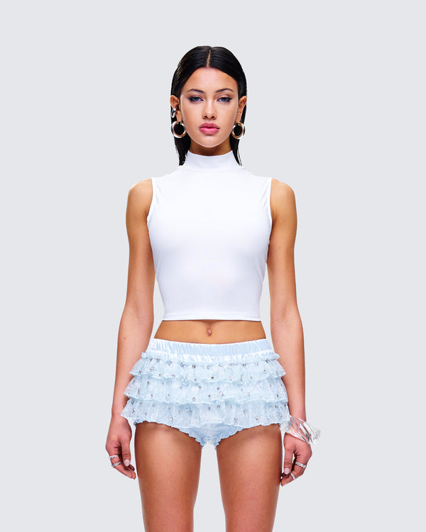Finesse Inaya White Jersey Tank Top