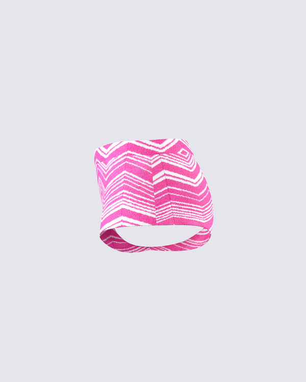 Finesse Irie Pink Zig Zag Knit Booty Short