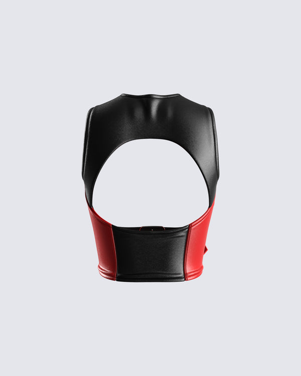 Finesse Itzel Black Vegan Leather Harness