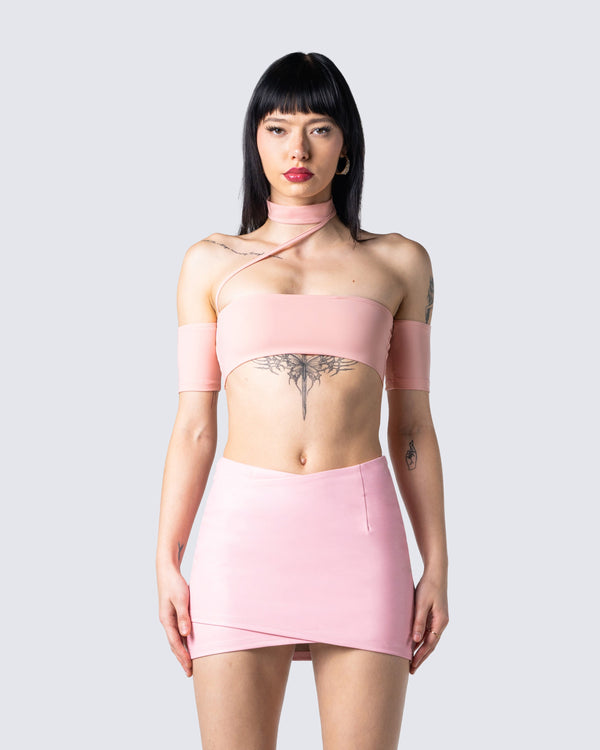 Finesse Jacque Pink Crop Top