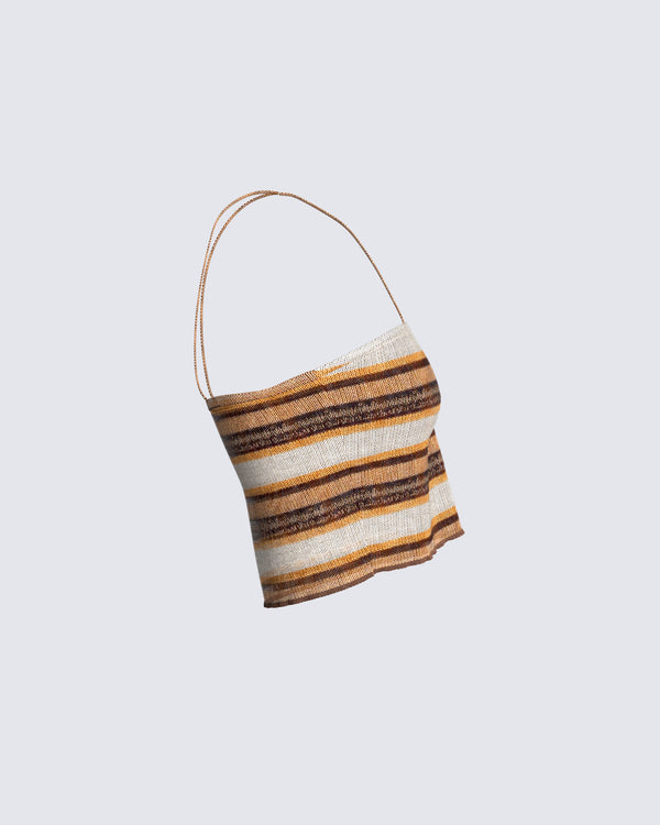 Finesse Jade Multi Stripe Sweater Top