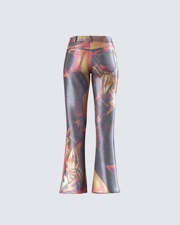 Finesse Janet Multi Tiger Shimmer Pant