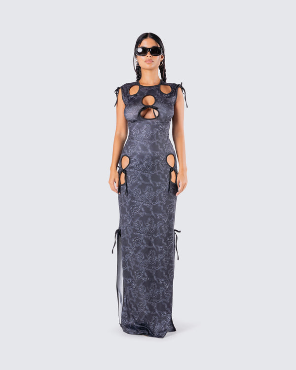 Finesse Jasper Black Maxi Dress