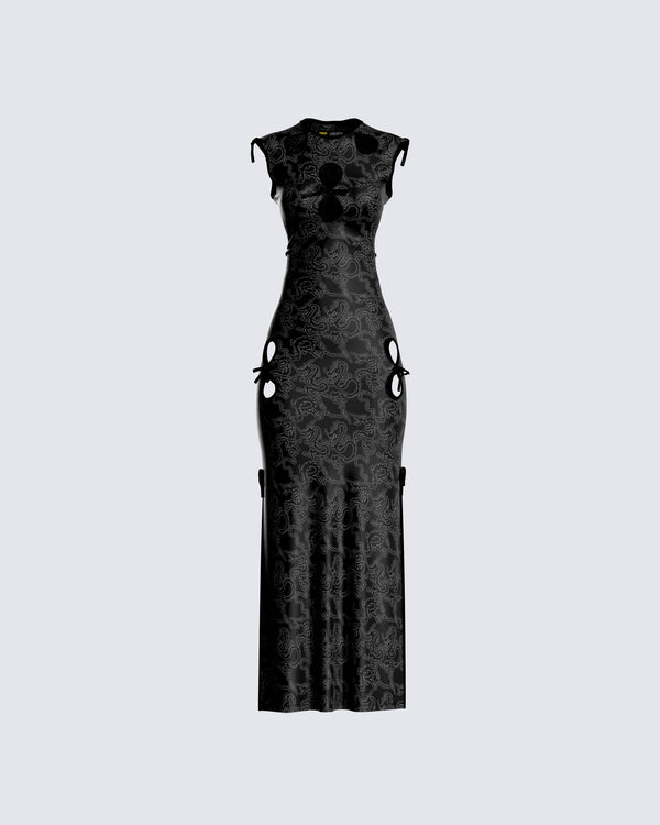 finesse Jasper Black Maxi Dress